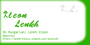kleon lenkh business card